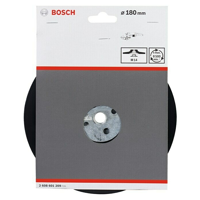 Bosch Professional Gummi-Stützteller M14 (Durchmesser: 180 mm, M14 Gewinde) | BAUHAUS