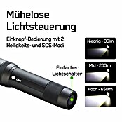 GP LED-Taschenlampe CR41 (Akkubetrieben, Schwarz/Grün, 30 lm - 650 lm) | BAUHAUS