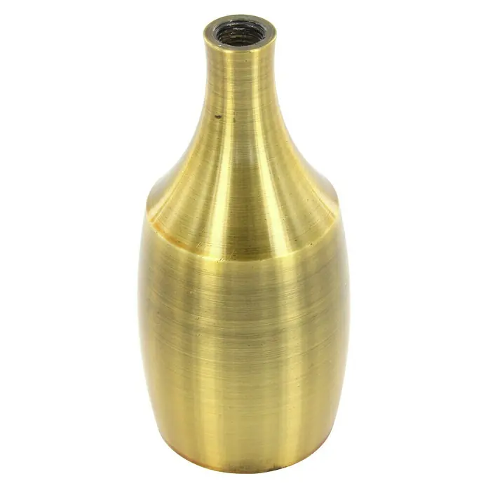 Chacon Casquillo metálico - Metal, Oro, 1 ud. - Primer plano de un portalámparas dorado en forma de jarrón con rosca.