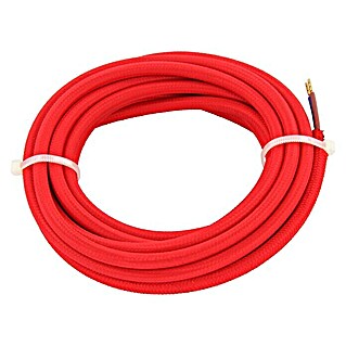 Chacon Cable textil decorativo (3 m, Rojo)