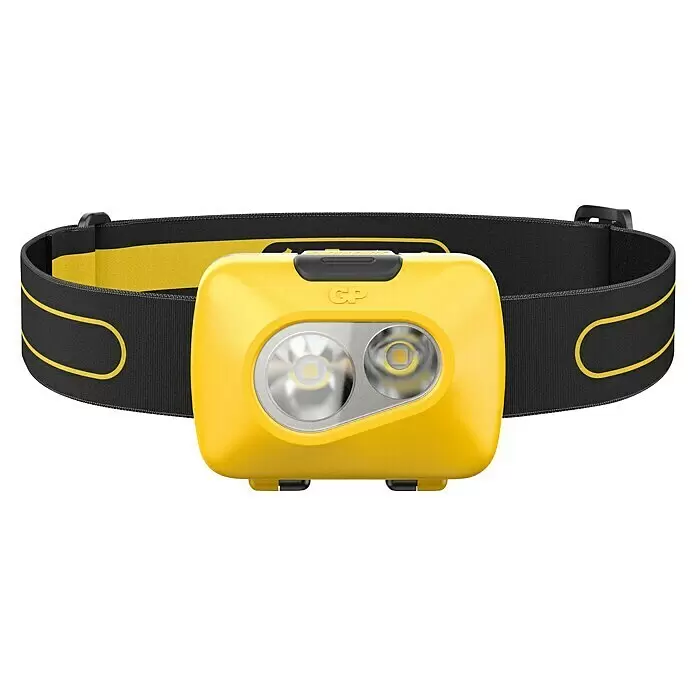GP Stirnlampe CH42 - 59 x 45,6 x 33,5 mm, 40 lm - 110 lm, IPX4 - Vorderansicht