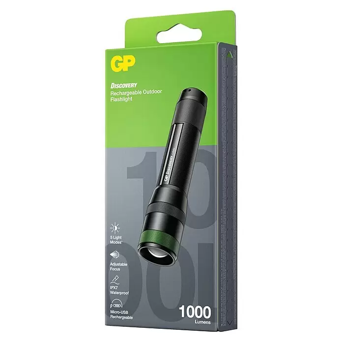 GP Taschenlampe CR42 - 40 lm - 1.000 lm, IPX7 - Diagonale Ansicht