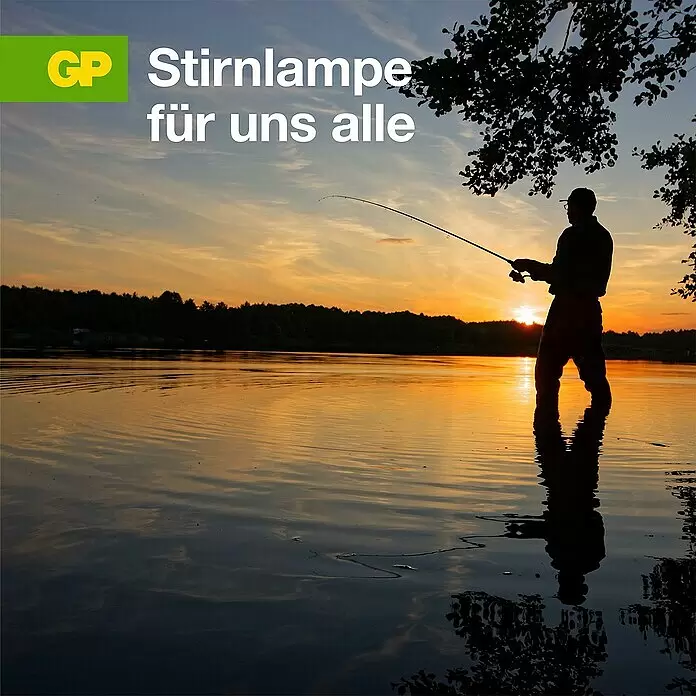 GP Stirnlampe CH44 - 61 x 47 x 37,3 mm, 35 lm - 300 lm, IPX4 - Informationsansicht