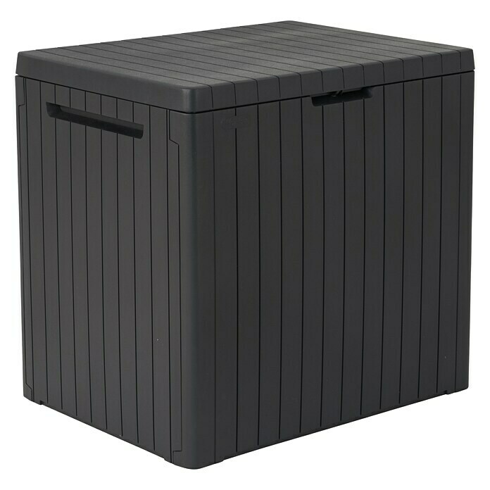 Keter Storage-Box City BoxL x B x H: 44 x 57,8 x 55 cm, Kunststoff, Anthrazit Front View