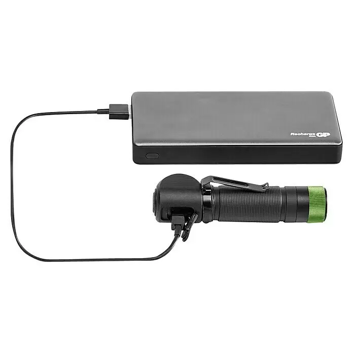 GP Stirnlampe /Taschenlampe CH35 - 15 lm - 600 lm, IPX4 - Vorderansicht