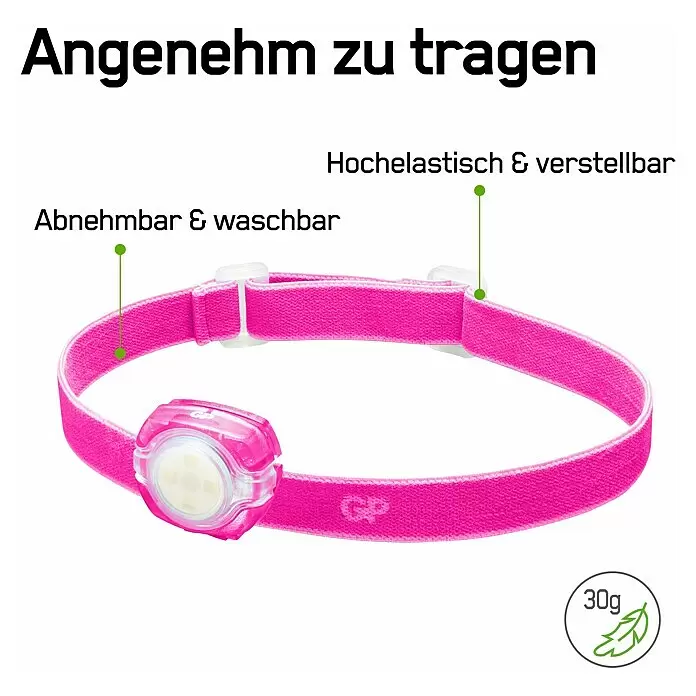 GP Stirnlampe CH31 - 40 lm, Lila - Informationsansicht