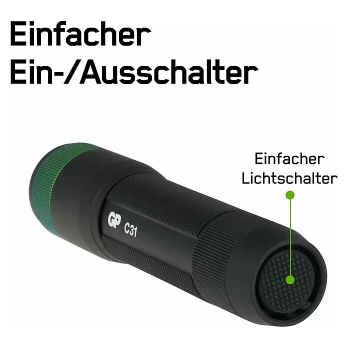 GP Taschenlampe C31X - 100 lm, IPX4 - Informationsansicht