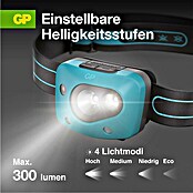 GP Stirnlampe CH44 (Schwarz/Blau, Batteriebetrieben, LED, 35 lm - 300 lm, Kunststoff) | BAUHAUS