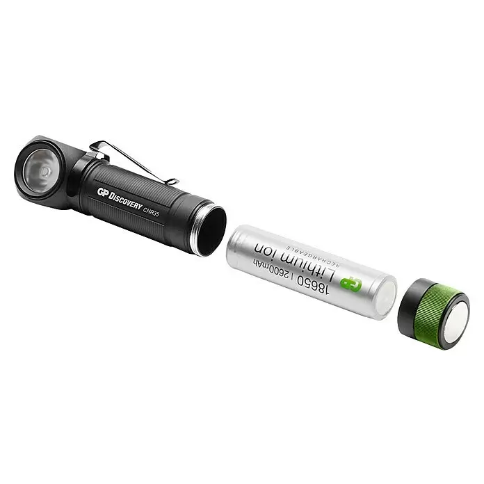 GP Stirnlampe /Taschenlampe CH35 - 15 lm - 600 lm, IPX4 - Diagonale Ansicht