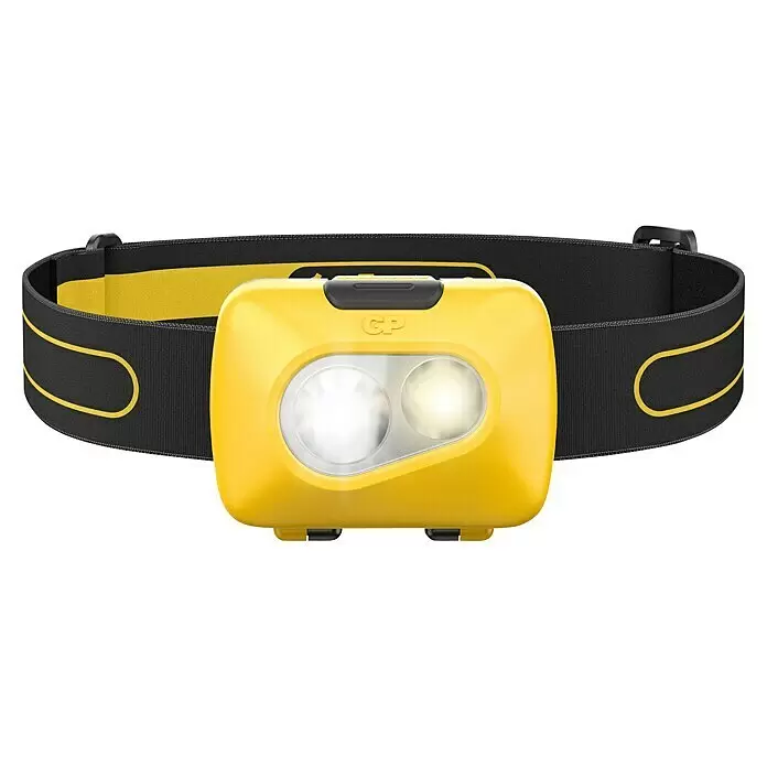 GP Stirnlampe CH42 - 59 x 45,6 x 33,5 mm, 40 lm - 110 lm, IPX4 - Vorderansicht