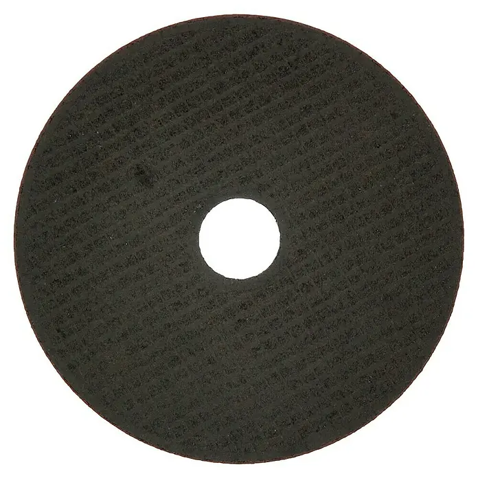 Bosch Professional Trennscheibe Standard for Inox Rapido - Durchmesser Scheibe: 125 mm, Stärke Scheibe: 1 mm - Nahaufnahme einer Schleifscheibe mit einem Loch in der Mitte, die für verschiedene Schleifarbeiten verwendet wird.