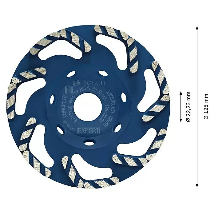 Bosch Professional Expert Diamant-Topfscheibe for ConcreteDurchmesser Scheibe: 125 mm, Höhe Segment: 4,5 mm