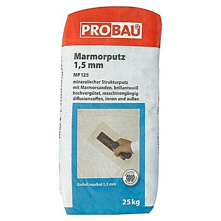 Probau Marmorputz Premium (25 kg, Körnung: 1,5 mm, Weiß)