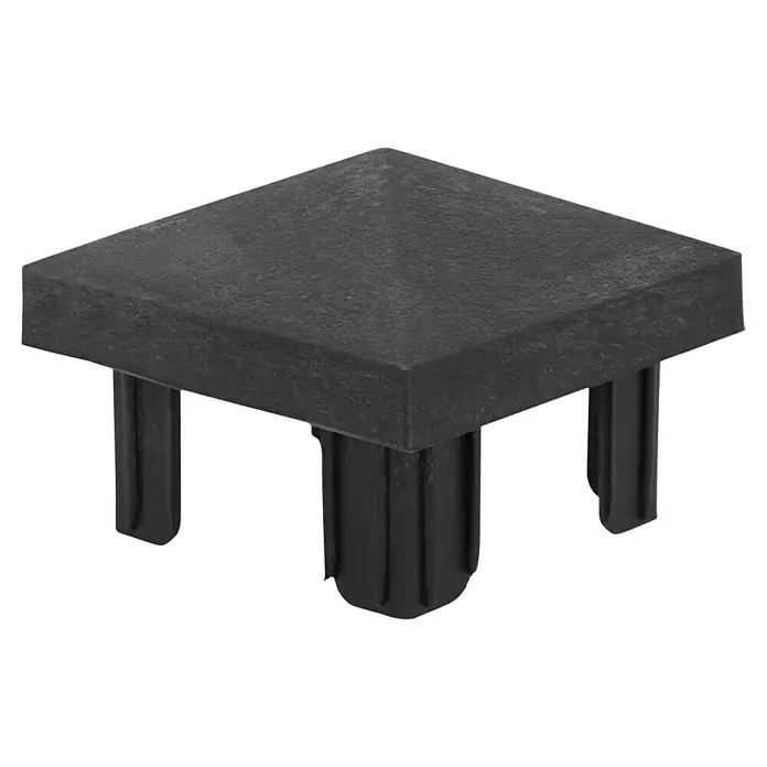 Pfostenkappe - B x H: 73,5 x 73,5 mm, Anthrazit, Kunststoff - Schwarze Vierkantrohrstopfen-Endkappe aus Kunststoff. Ideal zum Schutz von Rohren und zum sicheren Abschluss von Möbeln.