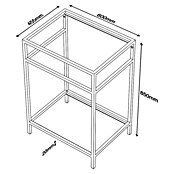 Estructura de metal (L x An x Al: 45,5 x 60 x 85 cm, Negro) | BAUHAUS