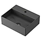 Lavabo Square (36 x 45 cm, Orificios para grifo: Medio, Con desbordamiento, Antracita) | BAUHAUS