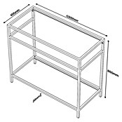 Estructura de metal (L x An x Al: 45,5 x 100 x 85 cm, Negro) | BAUHAUS