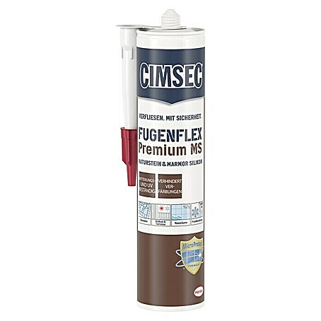 Cimsec Naturstein- & Marmorsilikon Fugenflex Premium MS (Dunkelgrau, 310 ml, MEKO-freie Basis)