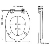 WC-Sitz Crystal (Mit Absenkautomatik, Duroplast, Weiß) | BAUHAUS