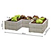 Juwel Hochbeet Timber Ergoline (125 x 185 x 40 cm, Kunststoff, Nordic wood) | BAUHAUS