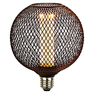 Searchlight LED-Lampe Kugel Filigran (Schwarz, E27, Bernstein)