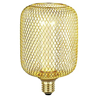 Searchlight Ledlamp Cilinder Filigraan (Goud, E27, Barnsteen)