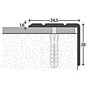 LOGOCLIC Hoekprofiel (Zilver, 1 m x 24,5 mm x 20 mm, Montagemethode: Schroeven)