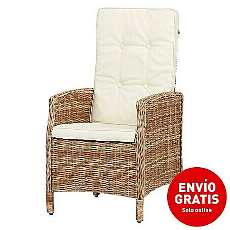 Sillón de jardín Gotland (An x Pr x Al: 60 x 70 x 110 cm, Arena, Poliratán)