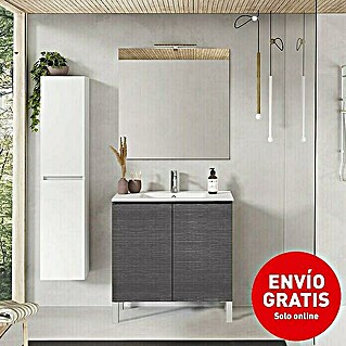 Artysan Conjunto de mueble de baño Versa (Ancho: 80 cm, 3 pzs., Ceniza, Mate)