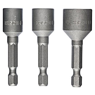 Bosch Inserto para llaves de vaso Extra Hard (Ancho de llave: 8 - 13 mm, Longitud de punta: 50 mm, 3 pzs.)