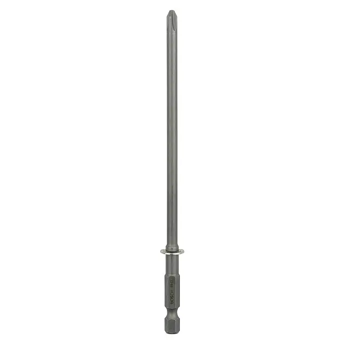 Bosch Punta Extra Hard E - PH 2, 145 mm, 3 ud. - Imagen detallada de una punta de destornillador Bosch con eje largo, ideal para tareas de atornillado en zonas de difícil acceso.