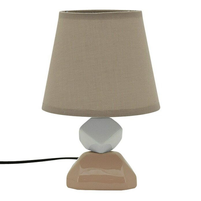 Idp Lampshades Lámpara de sobremesa Palmita (40 W, L x An x Al: 16 x 16 x 23 cm, Beige, Beige, E14) | BAUHAUS