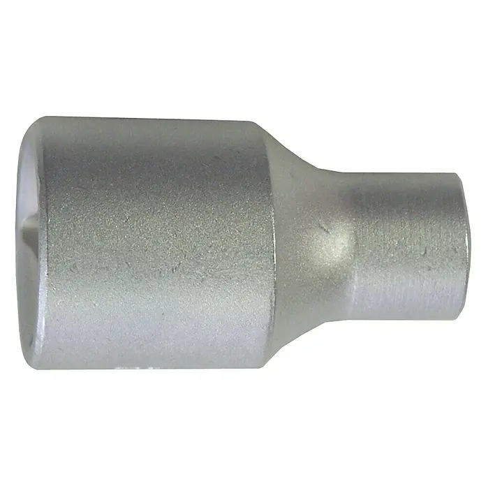 Connex Inserto para llaves de vaso - Ancho de llave: 8 mm, ½″ - Primer plano de una llave de vaso, una herramienta indispensable para mecánicos y aficionados al bricolaje. La superficie es mate y plateada.