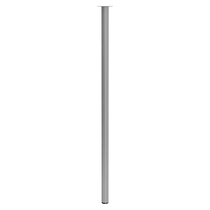 Walteco Möbelfuß - Ø x H: 3 x 80 cm, Stahl, Grau - Nahaufnahme einer schlanken, grauen Säule mit subtilen Schatten, die ihre dreidimensionale Form betonen. Das Bild ist minimalistisch und elegant.