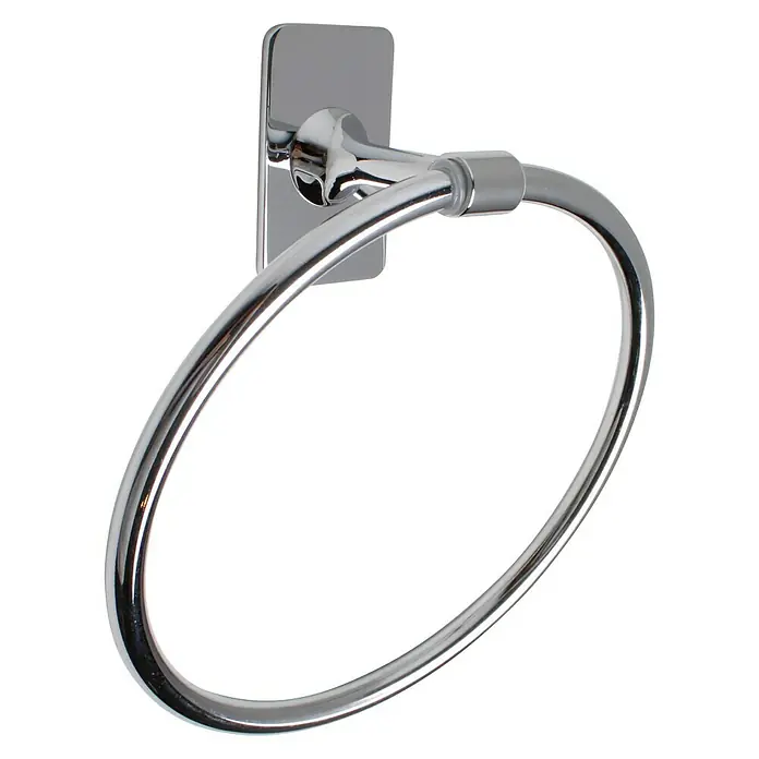 Bath Stage Set de baño B-Label - 5 pzs., Cromo, Brillante - Toallero de aro cromado para montaje en pared. El producto de metal brillante es un complemento elegante para cualquier baño.