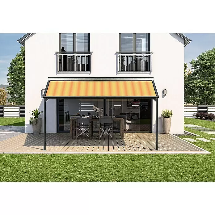Solid Elements Pergolamarkise Schattino-S 320180 - Breite: 2,5 m, Ausfall: 2 m - Stimmungsaufnahme