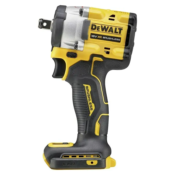 DeWalt XR 18V Llave de impacto de batería DCF921N - 18 V, Sin batería, 610 Nm - Llave de impacto inalámbrica DeWalt, diseño amarillo y negro, con tecnología 18V XR Brushless para un trabajo eficiente y larga duración.