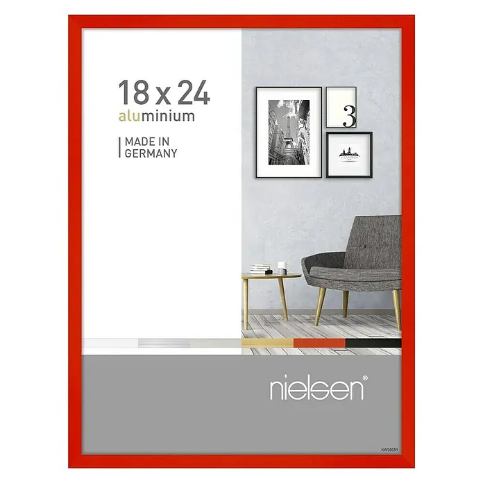 Nielsen Alurahmen Pixel - 18 x 24 cm, Tornadorot - Roter Nielsen Aluminium Bilderrahmen, 18 x 24 Zoll, ideal zum stilvollen Präsentieren Ihrer Lieblingsbilder und Kunstwerke.
