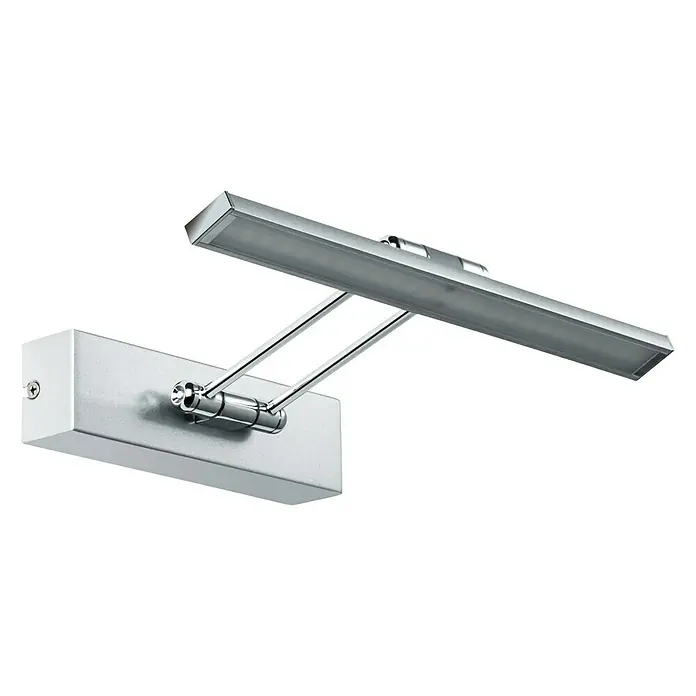 Paulmann Galeria LED-Bilderleuchte Beam Thirty - 5 W, L x B x H: 29 x 19 x 4,6 cm, Nickel gebürstet, Warmweiß - Bilderleuchte in Silber mit verstellbarem Arm für optimale Ausleuchtung von Gemälden und Kunstwerken. Stilvolle Wandleuchte für Zuhause.