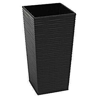 Pflanztopf Finezja Dluto (Schwarz, Strukturiert, L x B x H: 40 x 40 x 75 cm, Kunststoff)