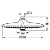 Grohe Kopfbrause (Durchmesser: 26 cm, 17 l/min bei 3 bar, Anzahl Funktionen: 3, Chrom)