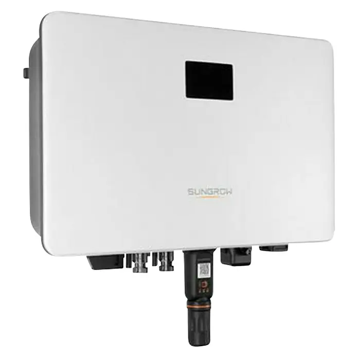 Inversor string - 5 kW, L x An x Al: 15 x 41 x 27 cm - Inversor solar Sungrow con un diseño limpio y moderno, asegura una conversión de energía eficiente para la generación sostenible.