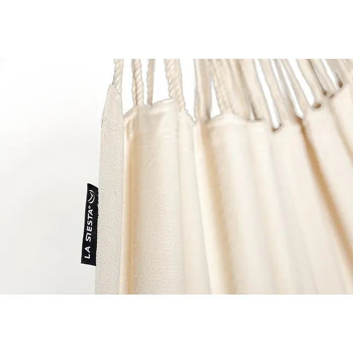 La Siesta Hängematte Modesta - L x B: 350 x 160 cm, Latte, Double - Detailaufnahme einer LA SIESTA Hängematte, die durch hochwertige Materialien und Verarbeitung zum Entspannen einlädt.