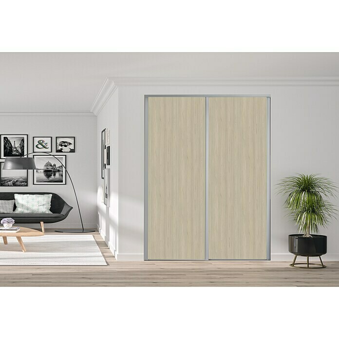 Optimum Schiebetür-Set (Lärche Natur, 180 x 250 cm)
