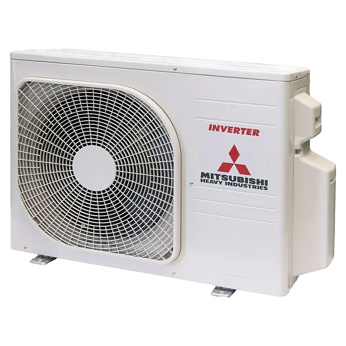 Mitsubishi Aire acondicionado Inverter SRK - 3.500 W, 4.000 W, 35 m², Blanco - Imagen de un aire acondicionado inverter blanco de Mitsubishi Heavy Industries para una temperatura ambiente confortable.