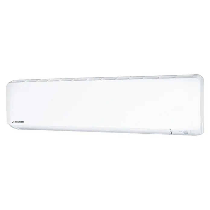 Mitsubishi Aire acondicionado Inverter SRK71 - 7.000 W, 8.000 W, 60 m², Blanco - Primer plano de un aire acondicionado Mitsubishi blanco para una refrigeración cómoda y eficiente, garantizando un ambiente interior agradable.