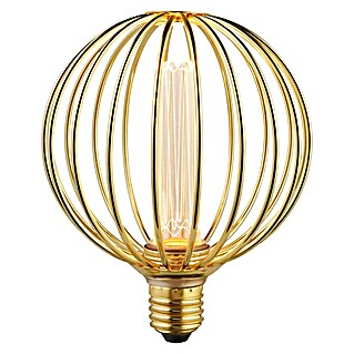 Searchlight Ledlamp Bol (E27, Dimbaar, Barnsteen, 120 lm, 3,5 W, Basiskleur: Goud)