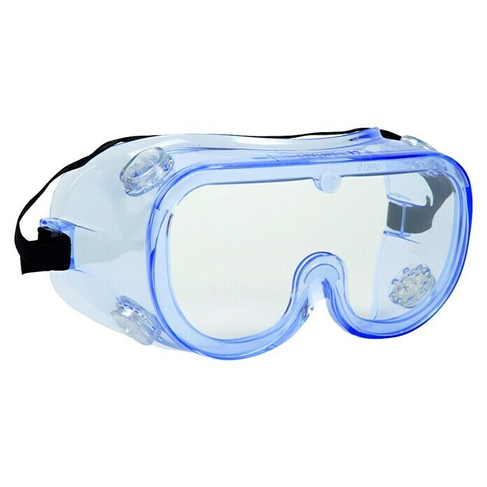 OX-ON Schutzbrille Goggles Comfort (Transparent / Blau, Kopfband) | BAUHAUS