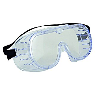 OX-ON Schutzbrille Goggle Basic Clear (Transparent / Blau, Indirekte Belüftung)