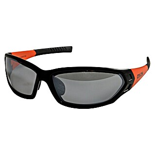 OX-ON Schutzbrille Speed Plus Comfort Mirror (Schwarz / Orange, Flexibler Bügel)